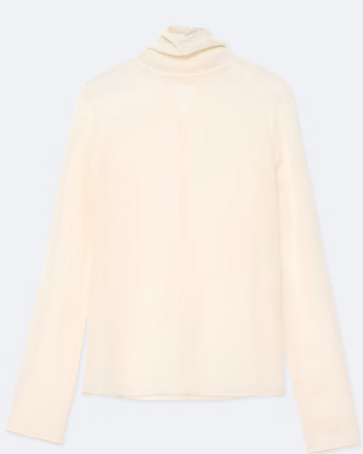 Kumi High-Neck Silk Top