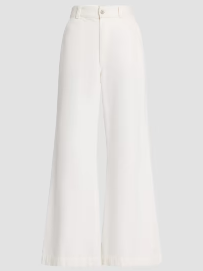 Beverly High-Rise Wide-Leg Cotton Trousers