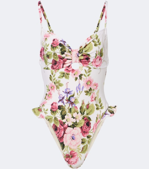 Devin floral ruffled swimsuit