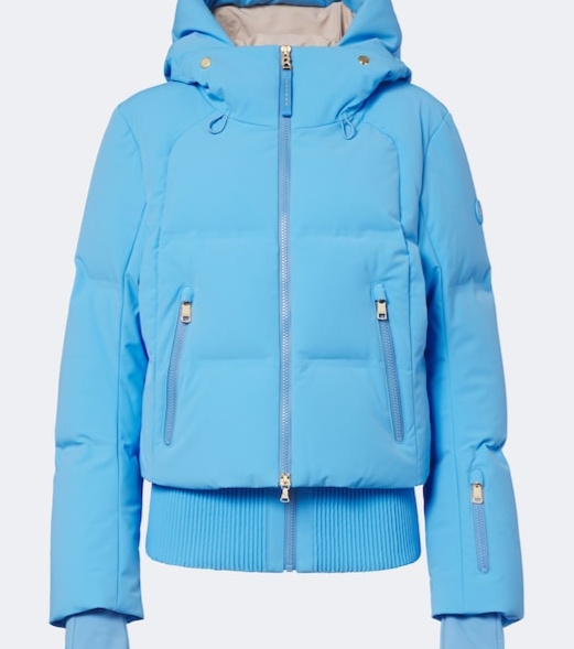 Hooded padded down jacket