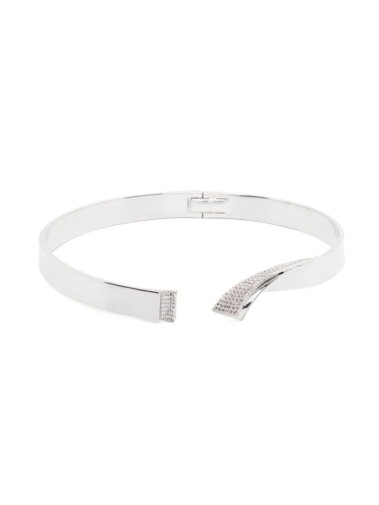 Pavé folded collar necklace