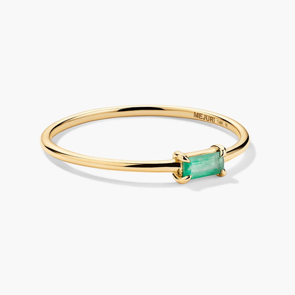 Baguette Stacker Ring, Emerald