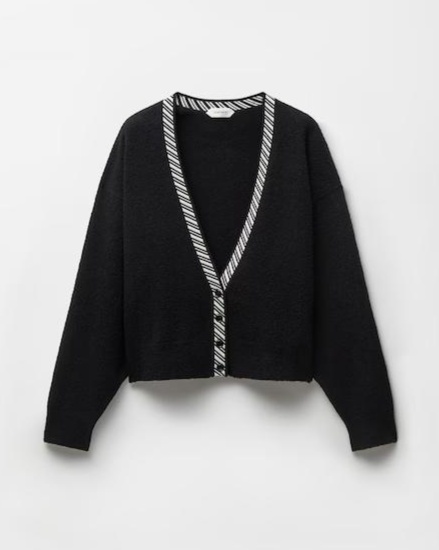 Terry-Knit Cotton V-Neck Cardigan