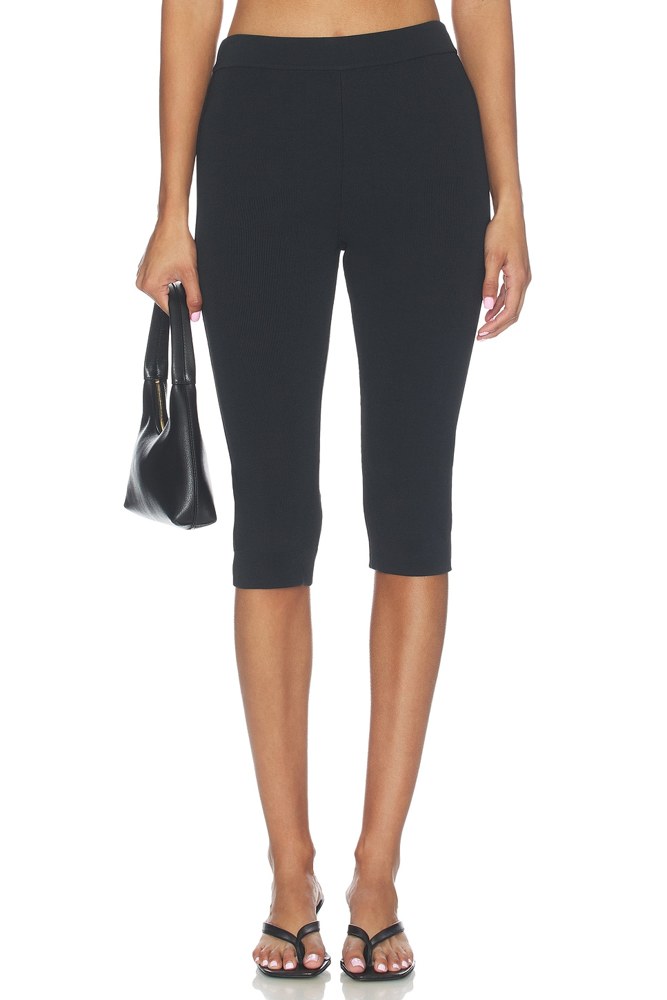 Refined Knit High Waist Capri - Onyx