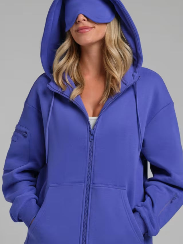 Neon Airplane Mode Zip Hoodie – Mega