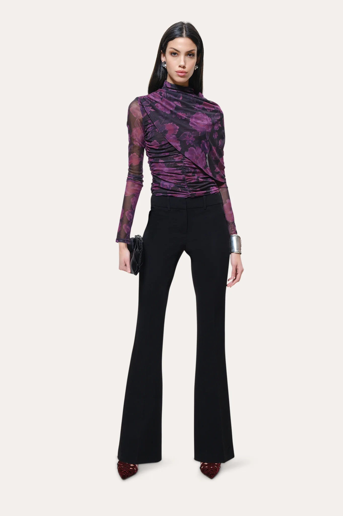 Shannon Japanese Crepe Fit-and-Flare Pant