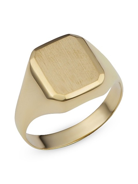 14K Yellow Solid Gold The Duke Signet Ring