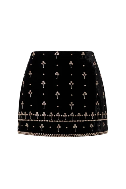 Miles Skirt in Studded Velvet