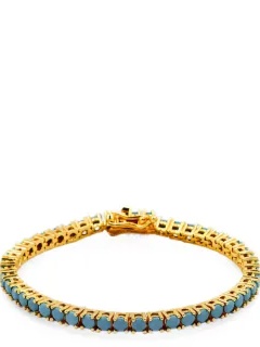 Tennis turquoise-embellished bracelet