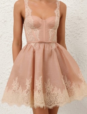 Valiant Lace Trim Mini Dress