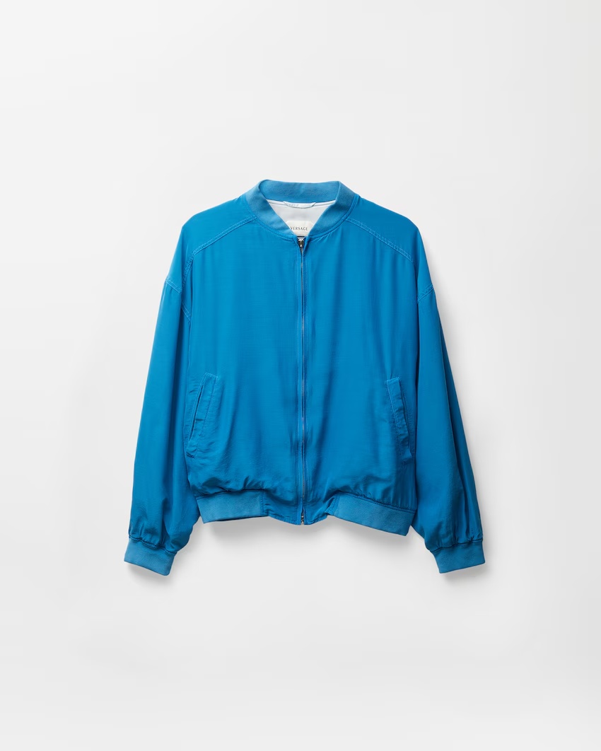 Silk Poplin Zip Blouson