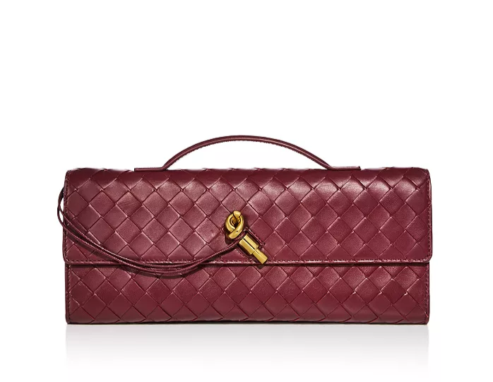 Andiamo Intrecciato Leather Clutch