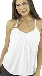 Women's Slumber Party Top - Lounge Top with Spaghetti Straps, Razor Back, Built in Shelf
