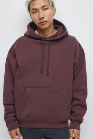 Men's Heavyweight Hoodie in Chocolate Plum