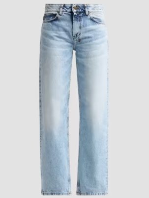 Pinup Denim Mid-Rise Straight-Leg Jeans