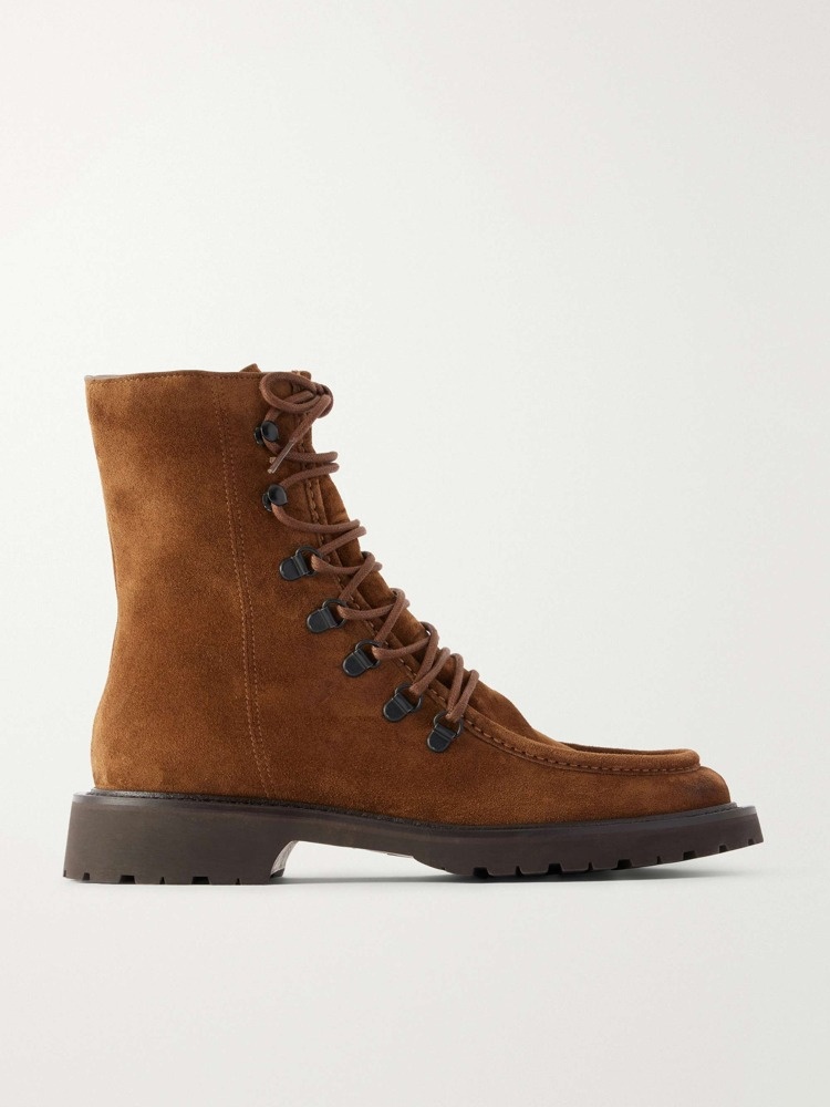 Speed-hook suede ankle boots