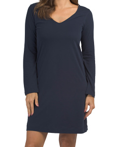 Made In Peru Pima Cotton Long Sleeve Harper Nightshirt