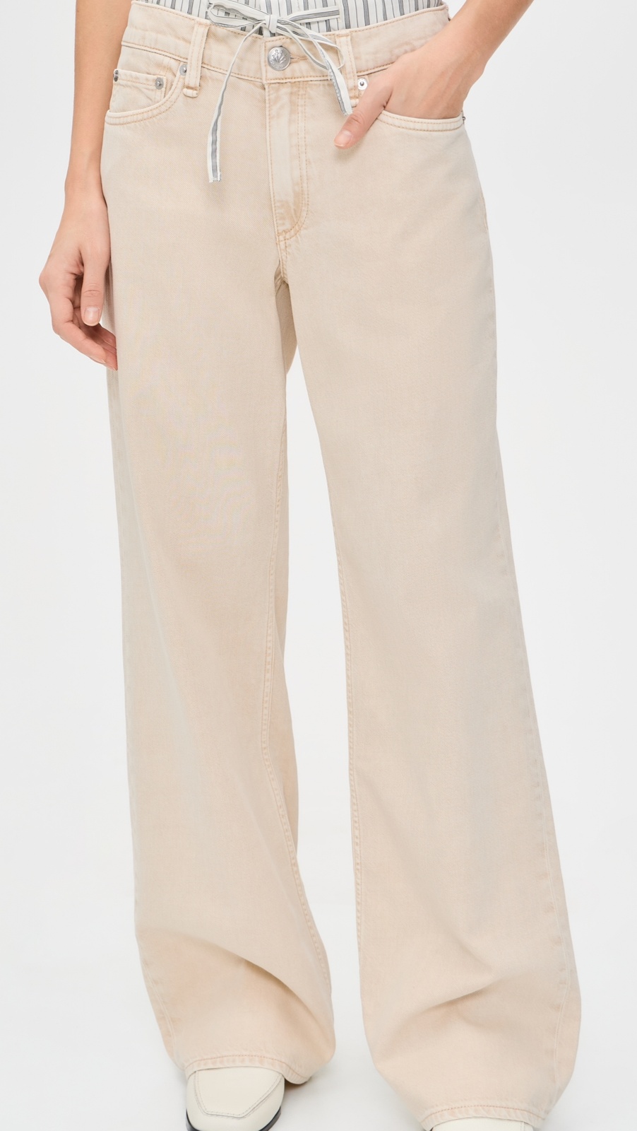 rag & bone Featherweight Saige Low-Rise Full Boxer Straight Jeans