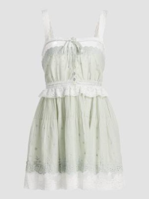 Hadlee Eyelet Cotton A-Line Minidress