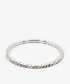 14kt white gold diamond eternity stack ring