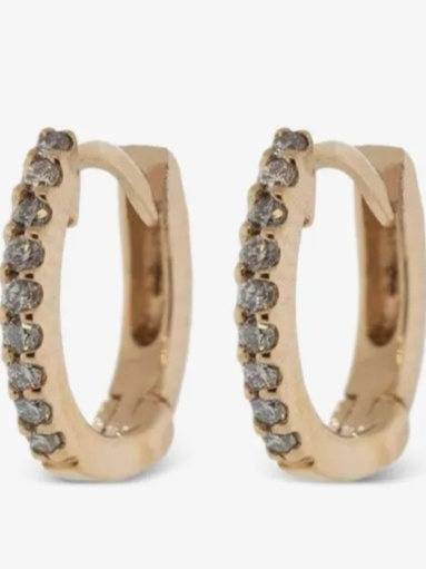 14K rose gold diamond earrings