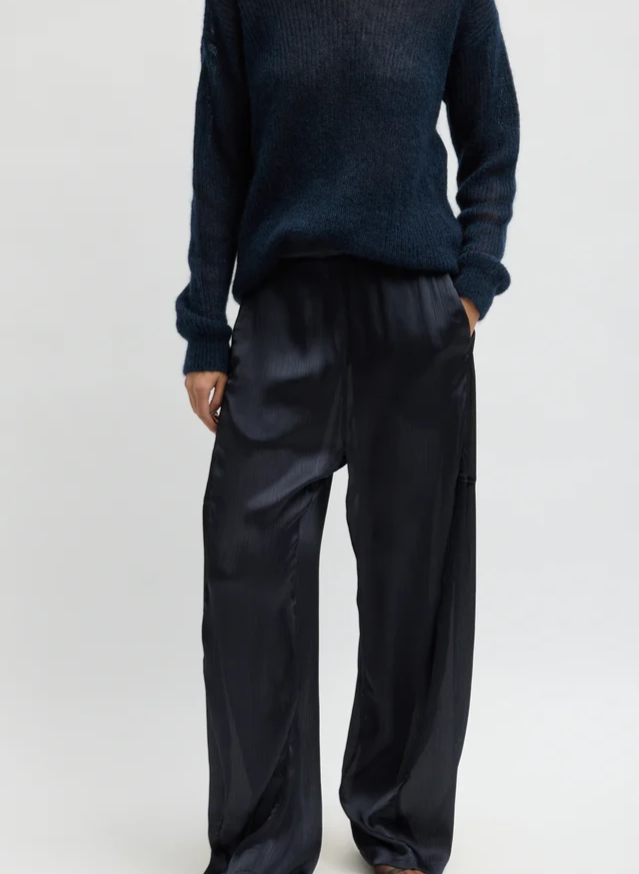 Matte Satin Plisse Winslow Pant