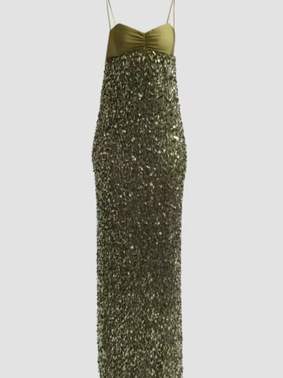 Berri Jersey Sequined Maxi Dress