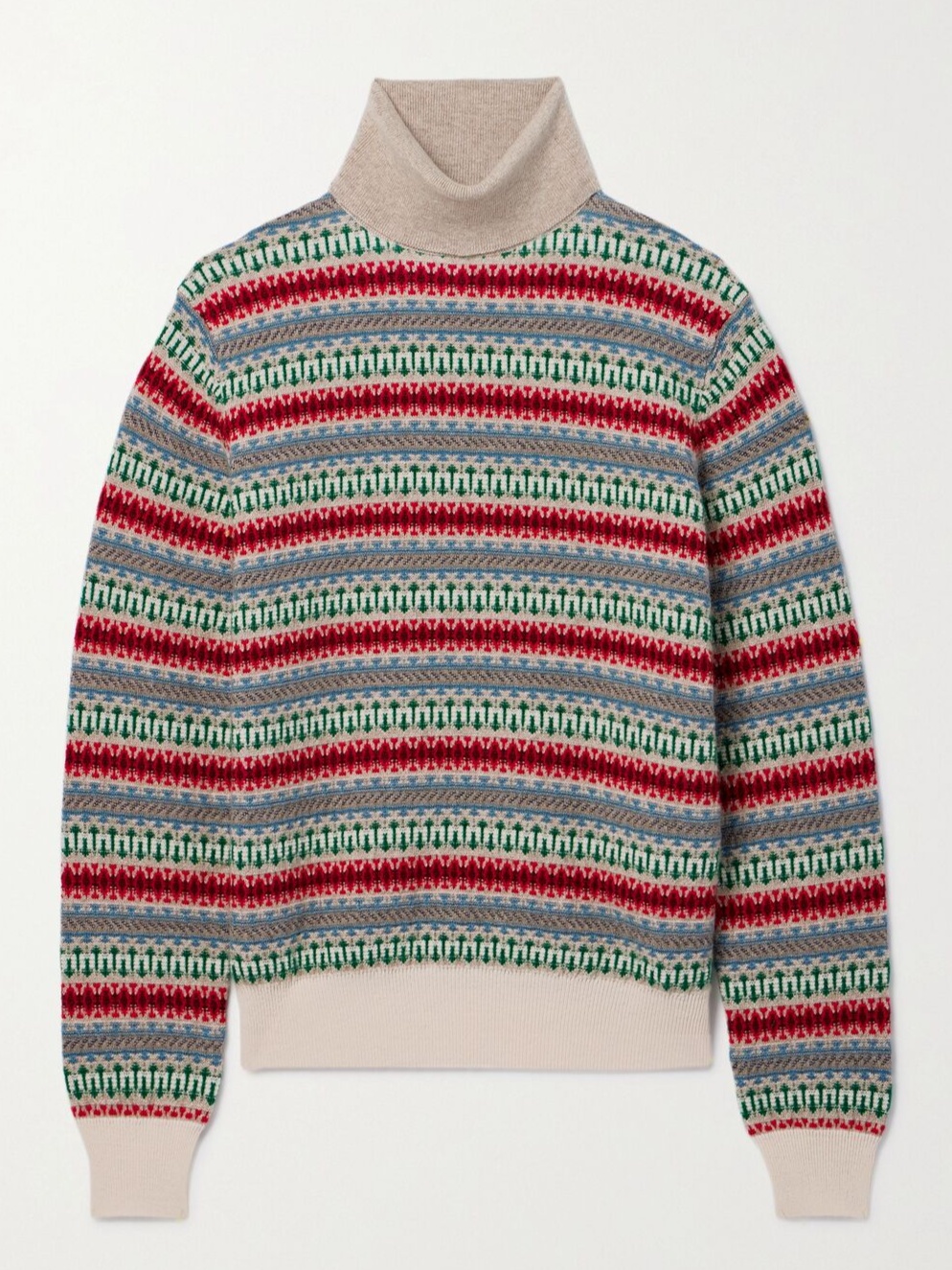 Holiday Noel Fair Isle Cashmere-Jacquard Turtleneck Sweater