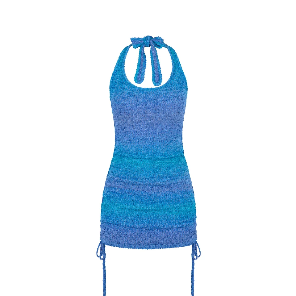 Oceana Knit Mini Dress - Blue Illusion
