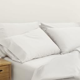 Sleep Percale Sheet Set - Queen, White