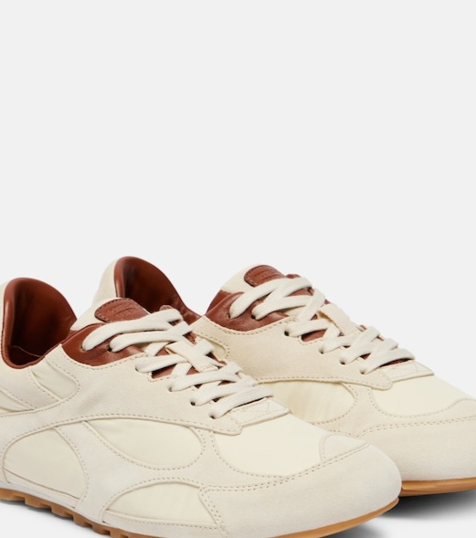 Orbit Flash suede-trimmed sneakers