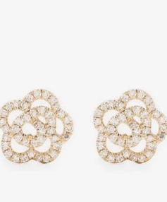 14kt yellow gold Rose diamond stud earrings
