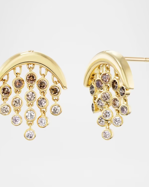 Baby Fringe 18K Yellow Gold & 0.82 TCW Diamond Drop Earrings