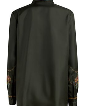 Silk Printed Long Sleeve Shirt