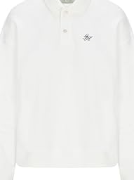 Women's White Long Sleeve Polo