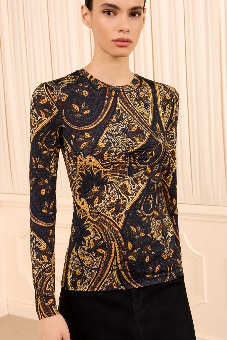 Neri Long Sleeve Jersey Top Twilight Paisley