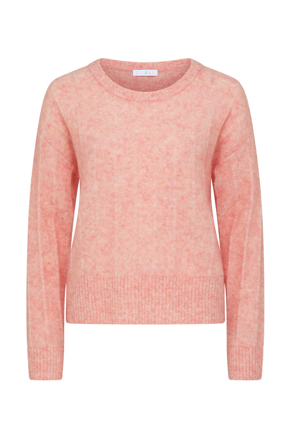 Colour Me Mohair Wool Crew Jumper - Melon