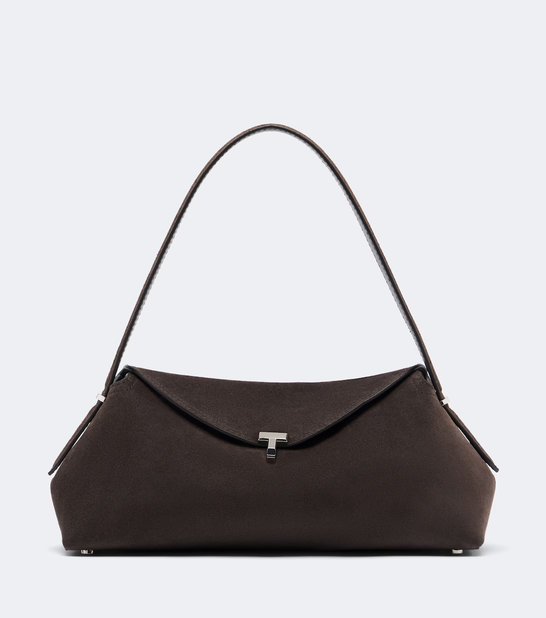 T-Lock Medium suede shoulder bag