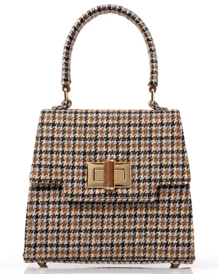 Mabel Brown Tweed Bag