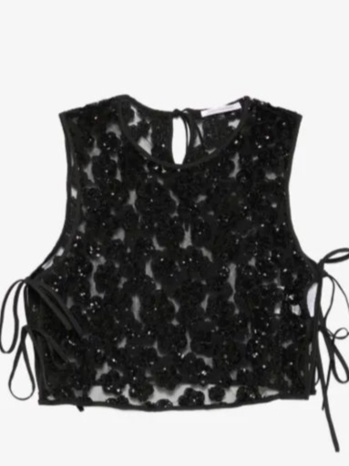 Feeba sequin-embellished floral top