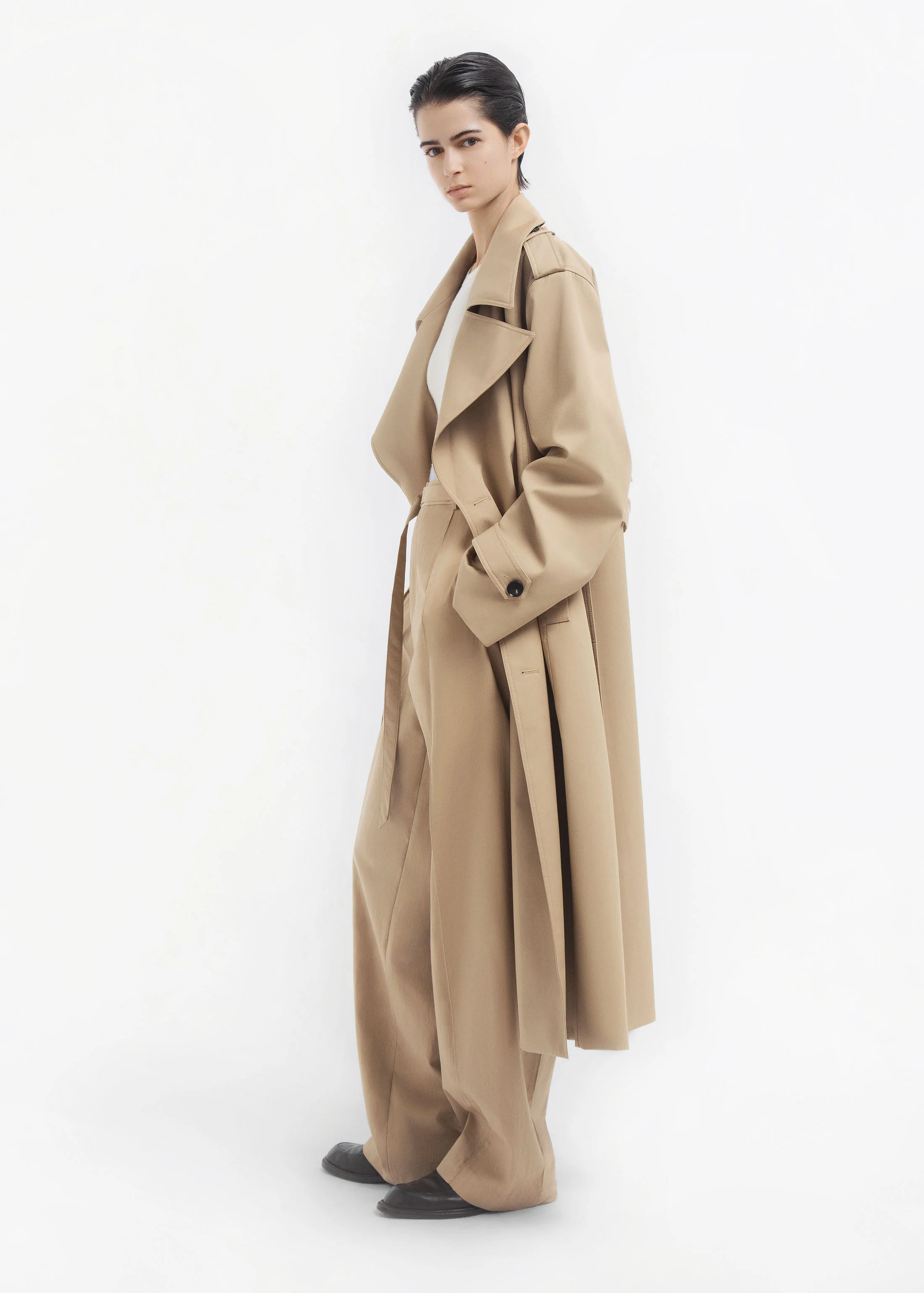 Oversized Trench in Cotton Twill