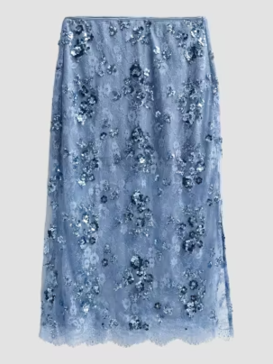 Aylin Sequined Lace Midi-Skirt