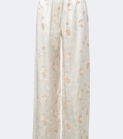 Lavona floral jacquard wide-leg pants