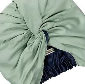 100% Mulberry Silk Sleep Bonnet by Clementine Essentials — Match Point Green