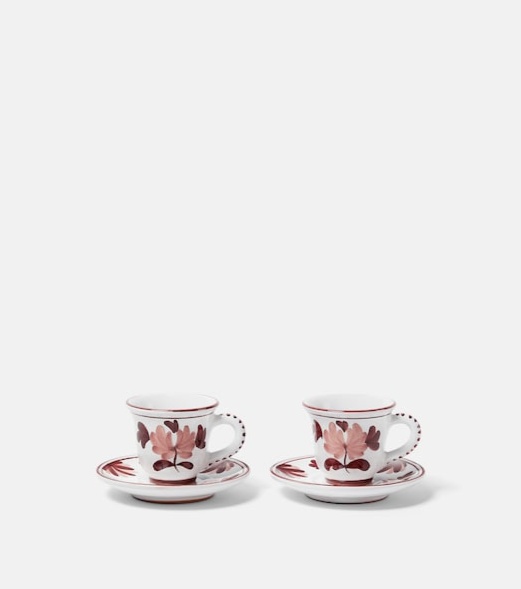 Blossom set of 2 espresso cups and saucers