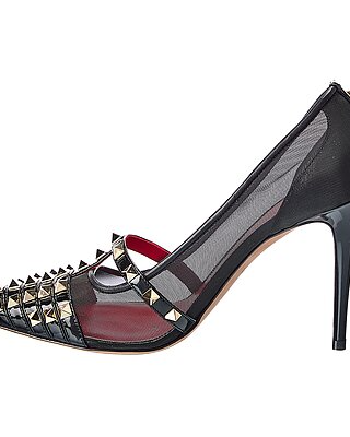 Valentino Rockstud Alcove 100 Patent & Mesh Pump