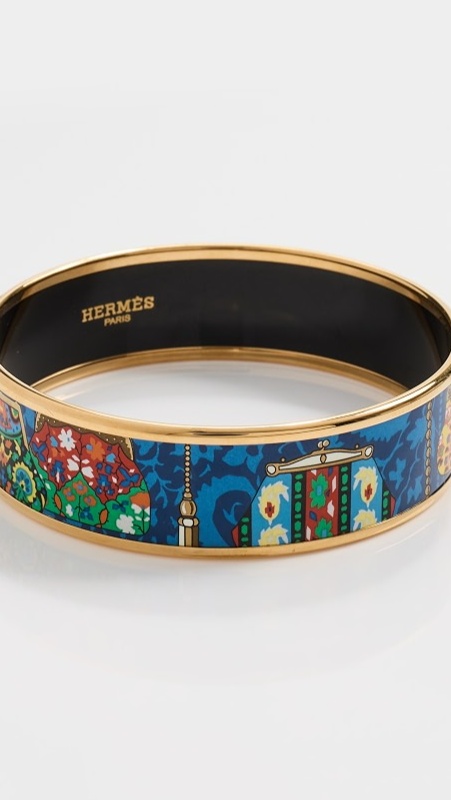 Hermes Enamel Wide Bangle