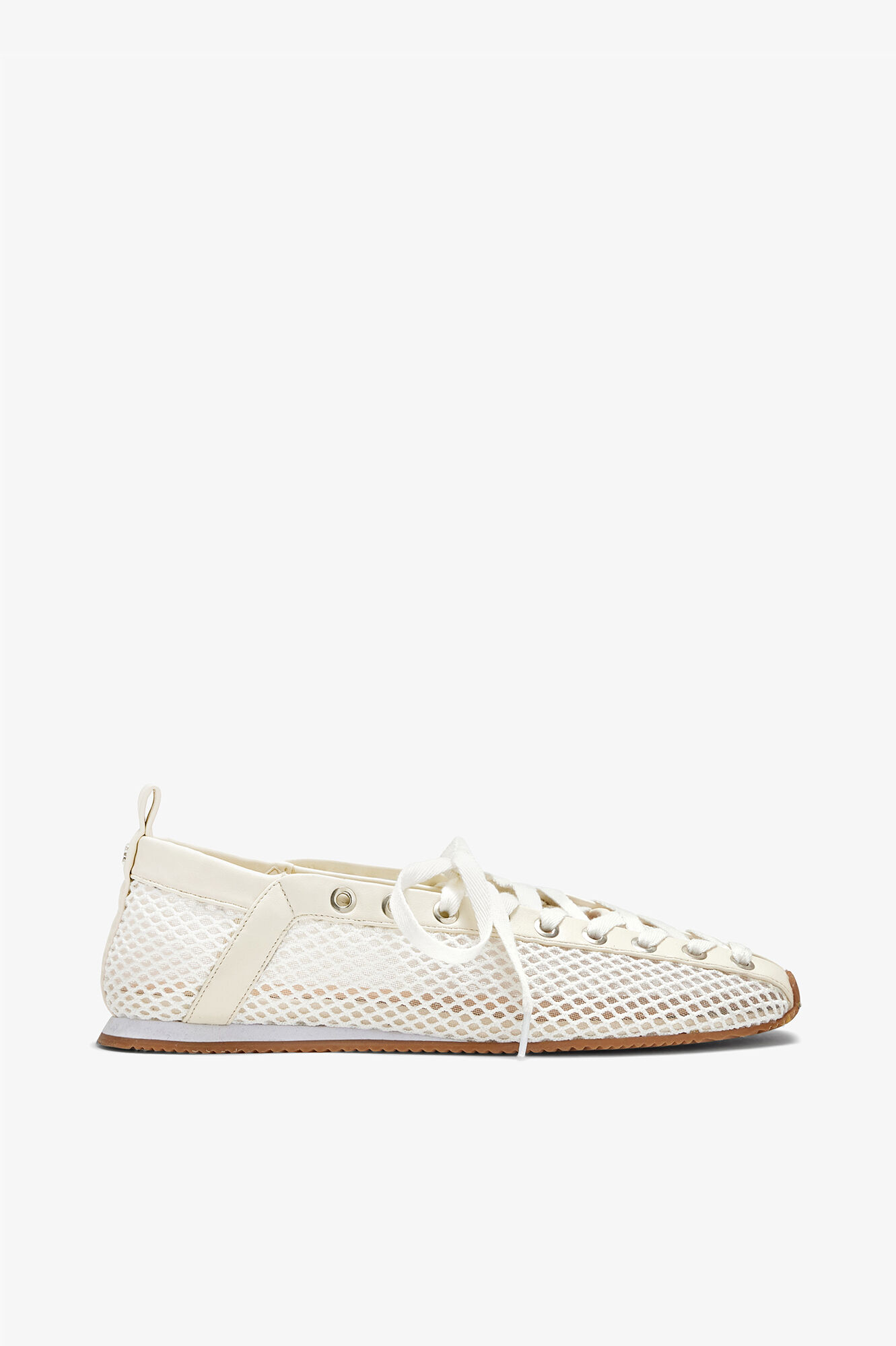 Sporty Ballerina in White Mesh