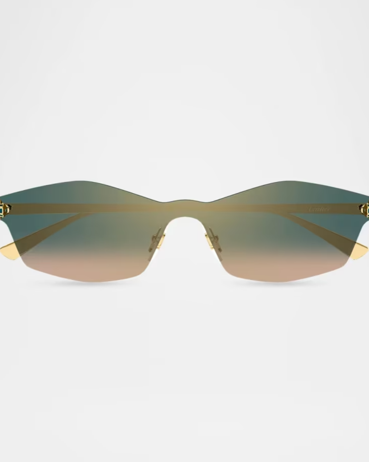Panthère De Cartier 99MM Mask Sunglasses