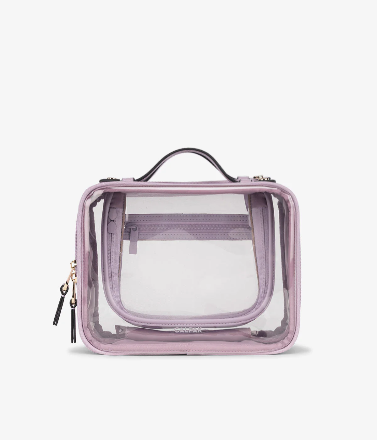 Medium Clear Cosmetics Case in Lavender